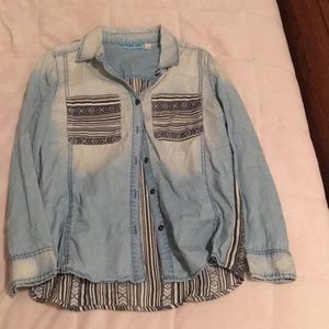 Blue jean shirt